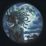 Assiettes En Carton Jeune jolie méduse par la lune et l'océan<br><div class="desc">Customisez avec tout texte. Des éléments correspondants sont disponibles.</div>