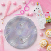 Assiettes En Carton Jeunes filles anges qui volent au milieu des nuage (Fête)