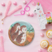 Assiettes En Carton Jeunes hérissons (Fête)