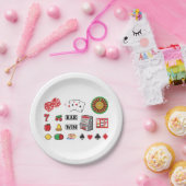 Assiettes En Carton Jeux de casino d'éléments de jeu (Fête)