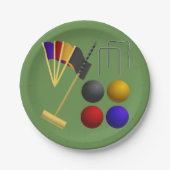 Assiettes En Carton Jeux De Plaques De Papier Croquet (Devant)