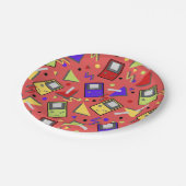 Assiettes En Carton Jeux Red Retro (Angle)