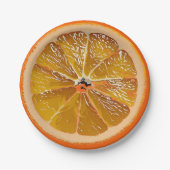 Assiettes En Carton Jicy orange - amusant (Devant)