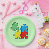 Assiettes En Carton Jigsaw Puzzle Pièces Design Plaques de papier (Fête)