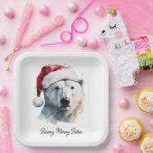 Assiettes En Carton Jingle Bear Joy, custom (Fête)