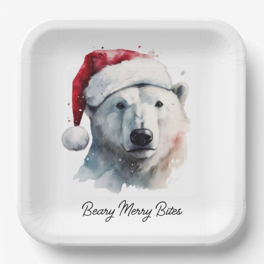 Assiettes En Carton Jingle Bear Joy, custom (Recto)