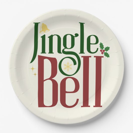 Assiettes En Carton Jingle Bell (Devant)