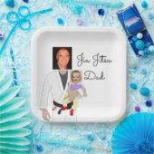 Assiettes En Carton Jiu Jitsu Dad Custom Photos and Handwritten Text (Fête)