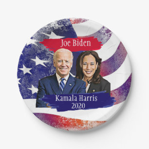 Assiettes En Carton Joe Biden et Kamala Harris 2020 Party