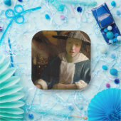 Assiettes En Carton Johannes Vermeer - Fille avec une Flûte (Fête)