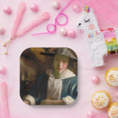 Assiettes En Carton Johannes Vermeer - Fille avec une Flûte (Fête)