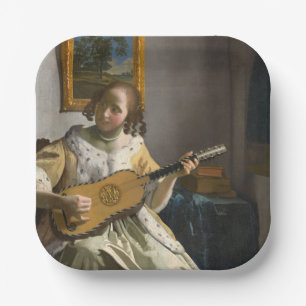 Assiettes En Carton Johannes Vermeer - Guitare