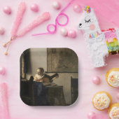 Assiettes En Carton Johannes Vermeer - Jeune femme avec un trait (Fête)