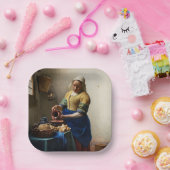 Assiettes En Carton Johannes Vermeer - La Milkmaid (Fête)