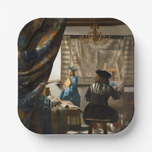 Assiettes En Carton Johannes Vermeer - L'Allégorie de la Peinture