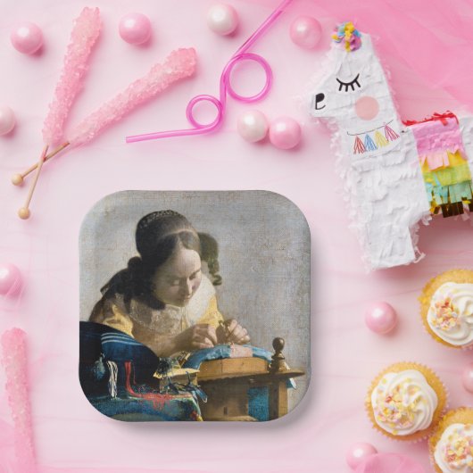 Assiettes En Carton Johannes Vermeer - Le Lacemaker (Fête)