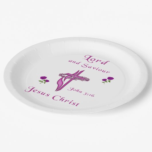 Assiettes En Carton John 3:16 (Angle)