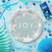 Assiettes En Carton JOIE Frosted Snowflakes Blue (Fête)