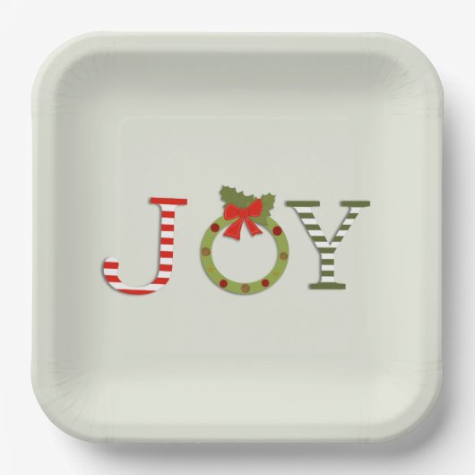 Assiettes En Carton Joie - Plaque de papier de Noël (Recto)