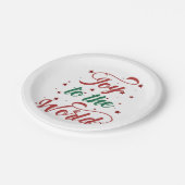 Assiettes En Carton joie pour le monde (Angle)