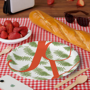Assiettes En Carton Joie Typographie Citation Rouge et Vert Noël