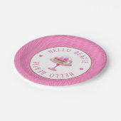 Assiettes En Carton Joli 13e anniversaire rose (Angle)