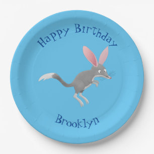 Assiettes En Carton Joli anniversaire bilby australien personnalisé