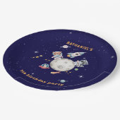 Assiettes En Carton Joli anniversaire des animaux de la forêt de l'esp (Angle)