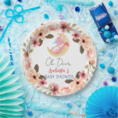 Assiettes En Carton Joli baby shower fleur sauvage de dinosaure dragon (Fête)