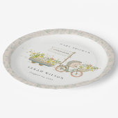 Assiettes En Carton Joli Baby shower Vélo Hérisson Cultivé Localement (Angle)