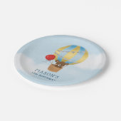 Assiettes En Carton Joli ballon à air chaud Boy fête d'anniversaire (Angle)