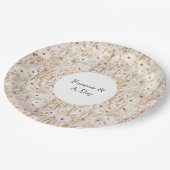 Assiettes En Carton Joli Blush Brown Floral Mariage (Angle)