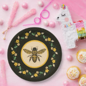 Assiettes En Carton Joli cadre de fleurs jaunes (Fête)