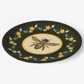 Assiettes En Carton Joli cadre de fleurs jaunes (Angle)