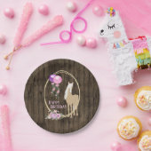 Assiettes En Carton Joli Cheval et Fleurs sur Barnwood Anniversaire (Fête)