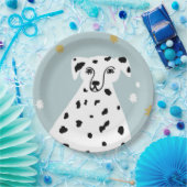 Assiettes En Carton Joli Chien dalmate Abstrait Mariage d'illustration (Fête)