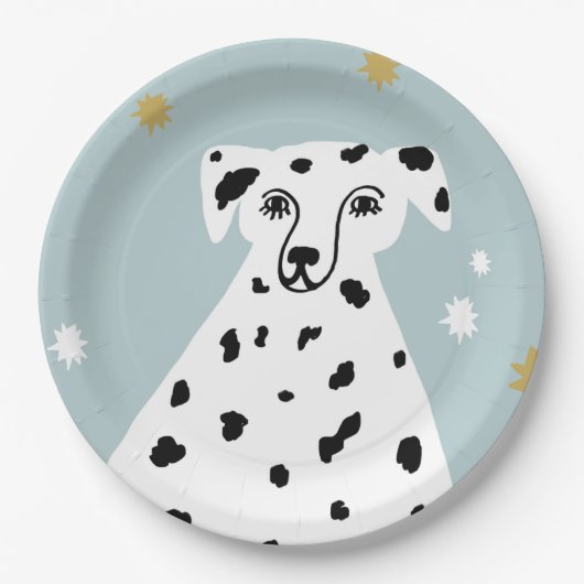 Assiettes En Carton Joli Chien dalmate Abstrait Mariage d'illustration (Devant)
