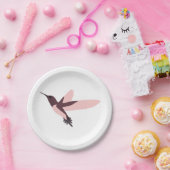 Assiettes En Carton Joli colibri rose (Fête)
