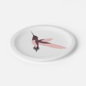Assiettes En Carton Joli colibri rose (Angle)