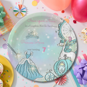 Assiettes En Carton Joli conte de fées de princesse pour anniversaire