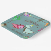 Assiettes En Carton Joli Dinosaures Anniversaire Plaques papier de fêt (Angulaire)