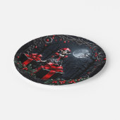 Assiettes En Carton Joli elfe de Noël gothique. (Angle)