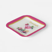 Assiettes En Carton Joli en rose 30e Carré de fête d'anniversaire (Angulaire)