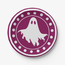 Joli fantôme Halloween effrayant orange et blanc