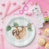 Assiettes En Carton Joli fentes accroché à l'aquarelle vers le bas (Fête)