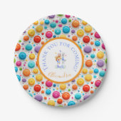 Assiettes En Carton Joli Forest Dancing Rabbits Pois Motif (Devant)