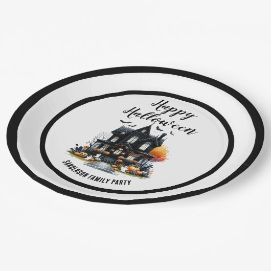 Assiettes En Carton Joli Halloween (Angle)