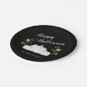 Assiettes En Carton Joli Halloween Citrouille noir (Angle)