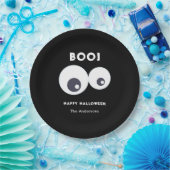 Assiettes En Carton Joli Halloween Noir Blanc Monstres (Fête)
