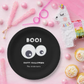 Assiettes En Carton Joli Halloween Noir Blanc Monstres (Fête)